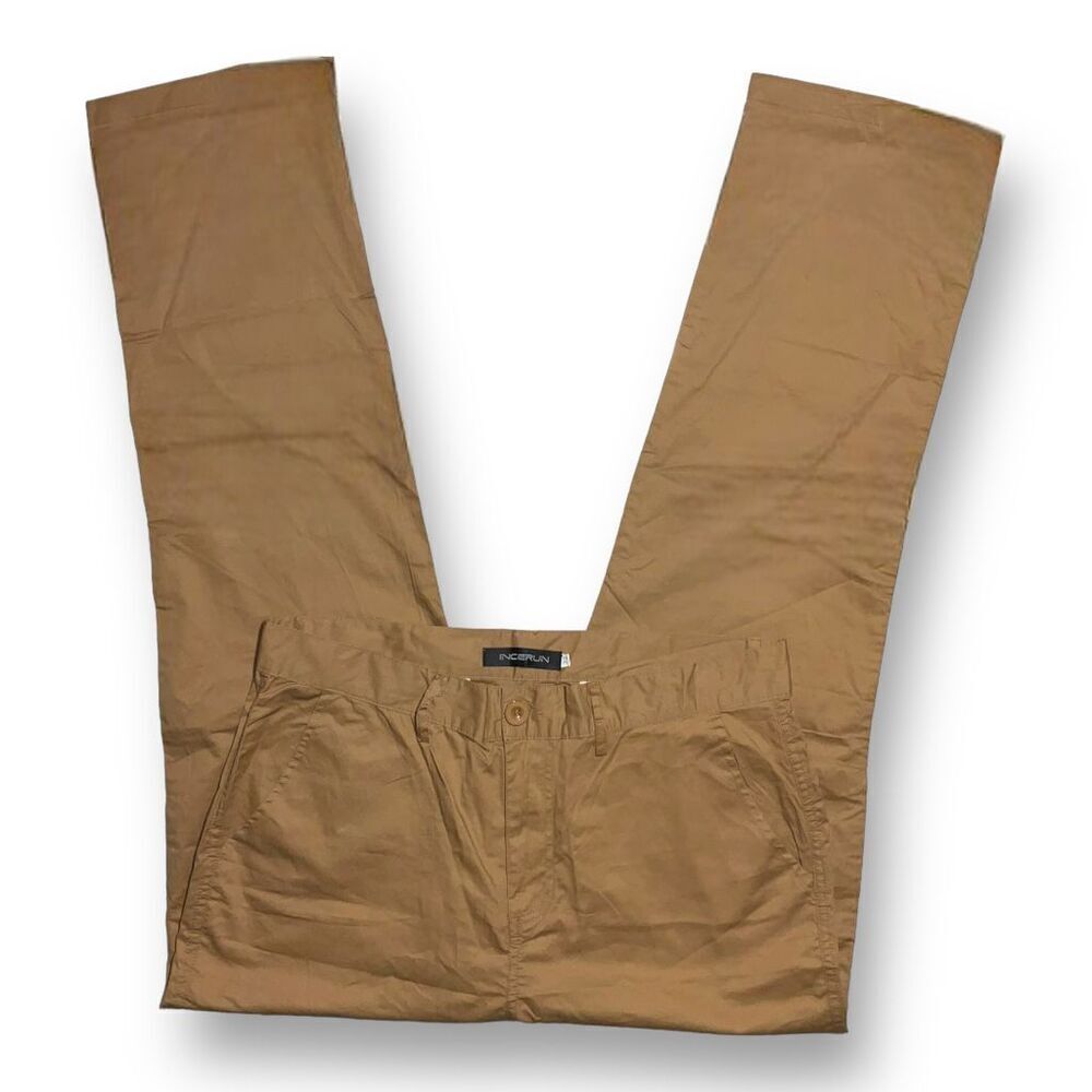 Incerun Slim Fit Trousers Rich Brown | Size 32 | Smart-Casual Vibes